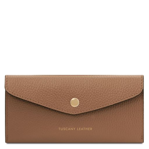 Cartera Tipo Sobre en Piel Marrón topo TL142322