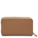 Mira Double zip Around Leather Wallet Taupe TL142331