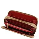 Mira Double zip Around Leather Wallet Taupe TL142331