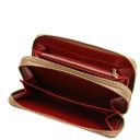 Mira Double zip Around Leather Wallet Taupe TL142331