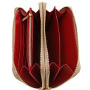 Mira Double zip Around Leather Wallet Taupe TL142331