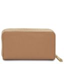Mira Doppel Rundum-Reißverschluss Damenbrieftasche aus Leder Champagne TL142331