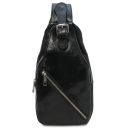 Kevin Sac Bandoulière en Cuir Noir TL142195