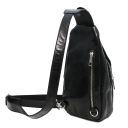 Kevin Sac Bandoulière en Cuir Noir TL142195