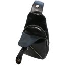 Kevin Sac Bandoulière en Cuir Noir TL142195