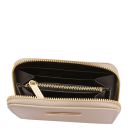 Leda Elegante Cartera en Piel con Cremallera en el Contorno Marrón topo claro TL142320