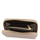 Leda Elegante Cartera en Piel con Cremallera en el Contorno Marrón topo claro TL142320