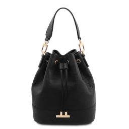 TL Bag Bolso Cubo Secchiello en Piel Negro TL142146