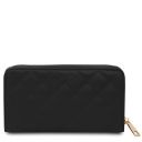 Penelope Elégant Portefeuille en Cuir Souple Entièrement Zippée Noir TL142316
