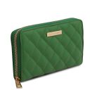 Penelope Elégant Portefeuille en Cuir Souple Entièrement Zippée Vert TL142316