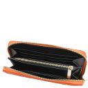Penelope Elégant Portefeuille en Cuir Souple Entièrement Zippée Orange TL142316