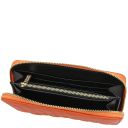 Penelope Elégant Portefeuille en Cuir Souple Entièrement Zippée Orange TL142316