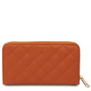 Penelope Elégant Portefeuille en Cuir Souple Entièrement Zippée Orange TL142316