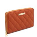 Penelope Elégant Portefeuille en Cuir Souple Entièrement Zippée Orange TL142316