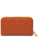 Ada Portafoglio in Pelle Morbida con Doppia zip Around Arancio TL142349