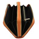 Ada Portafoglio in Pelle Morbida con Doppia zip Around Arancio TL142349