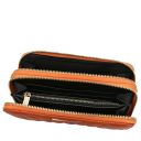 Ada Portafoglio in Pelle Morbida con Doppia zip Around Arancio TL142349