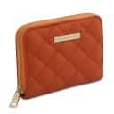 Teti Elégant Portefeuille en Cuir Souple Entièrement Zippée Orange TL142319