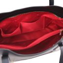 Olimpia Shopping Tasche aus Leder Schwarz TL141412