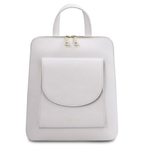 TL Bag Petite sac à dos en Cuir Pour Femme Blanc TL142092