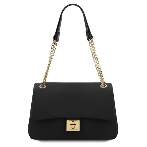 Elettra Borsa al Hombro en Piel Suave Negro TL142353