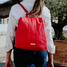 TL Bag Mochila en Piel Suave Marrón topo claro TL142138