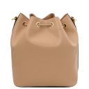 Vittoria Schultertasche Secchiello aus Leder Champagne TL141587