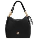 Amy Shopping Tasche aus Weichem Leder Schwarz TL142385
