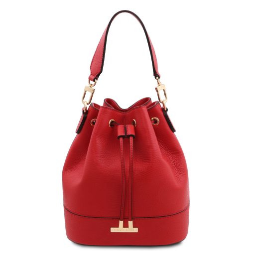 TL Bag Sac Seau Pour Femme en Cuir Rouge Lipstick TL142146