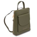 TL Bag Small Leather Backpack for Women Forest Green TL142092