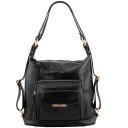 TL Bag Leather Convertible Backpack Shoulderbag Black TL141535