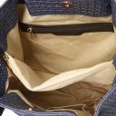TL KeyLuck Woven Printed Leather Shopping bag Dark Blue TL141573
