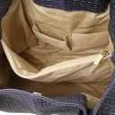 TL KeyLuck Woven Printed Leather Shopping bag Dark Blue TL141573