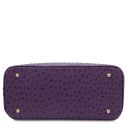TL Bag Borsa a Mano in Pelle Stampata Effetto Struzzo Viola TL142120