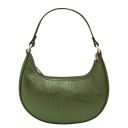 Pixie Handtasche aus Weichem Metallic-Leder mit Schulterkette Tannengrün TL142413