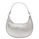 Pixie Handtasche aus Weichem Metallic-Leder mit Schulterkette Silver TL142413