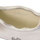 Pixie Handtasche aus Weichem Metallic-Leder mit Schulterkette Silver TL142413