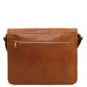 TL Messenger Two Compartments Leather Shoulder bag - Large Size Natural TL142430
