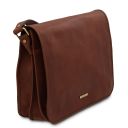 TL Messenger Sac Bandoulière en Cuir 2 Compartiments - Grand Modèle Marron TL142430