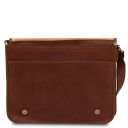TL Messenger Sac Bandoulière en Cuir 2 Compartiments - Grand Modèle Marron TL142430