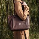 Blake Soft Leather Shoulder bag Cognac TL142411