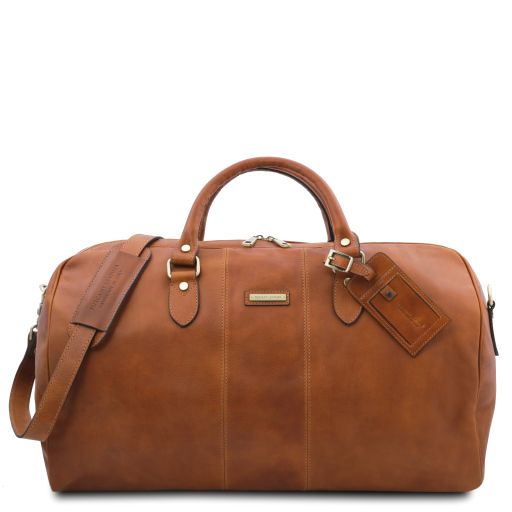 Lisbona Sac de Voyage en Cuir - Grand Modèle Naturel TL141657