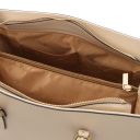 TL Bag Schultertasche aus Leder Beige TL142037
