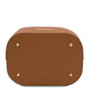 Panarea Borsa Secchiello in Pelle ed Esclusivo Portafoglio in Pelle zip Around Cognac TL142443