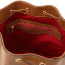 Panarea Borsa Secchiello in Pelle ed Esclusivo Portafoglio in Pelle zip Around Cognac TL142443