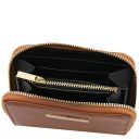 Panarea Borsa Secchiello in Pelle ed Esclusivo Portafoglio in Pelle zip Around Cognac TL142443