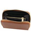 Panarea Borsa Secchiello in Pelle ed Esclusivo Portafoglio in Pelle zip Around Cognac TL142443