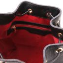 Panarea Leather Bucket bag and Exclusive zip Around Leather Wallet Black TL142443