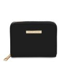 Panarea Leather Bucket bag and Exclusive zip Around Leather Wallet Black TL142443