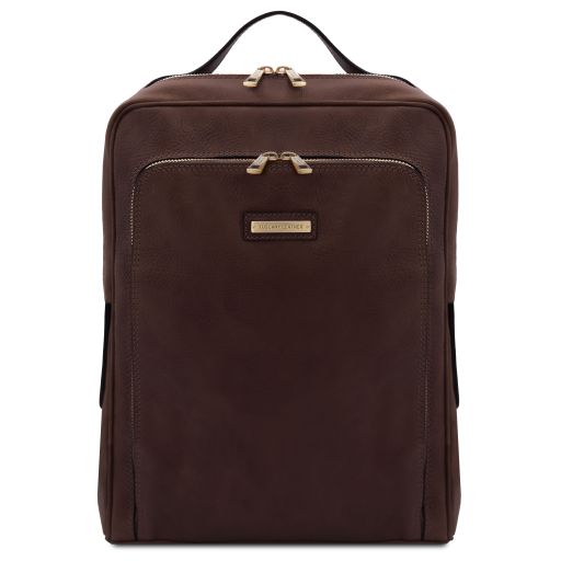 Bangkok Sac à dos en Cuir Porte Ordinateur Marron foncé TL141793